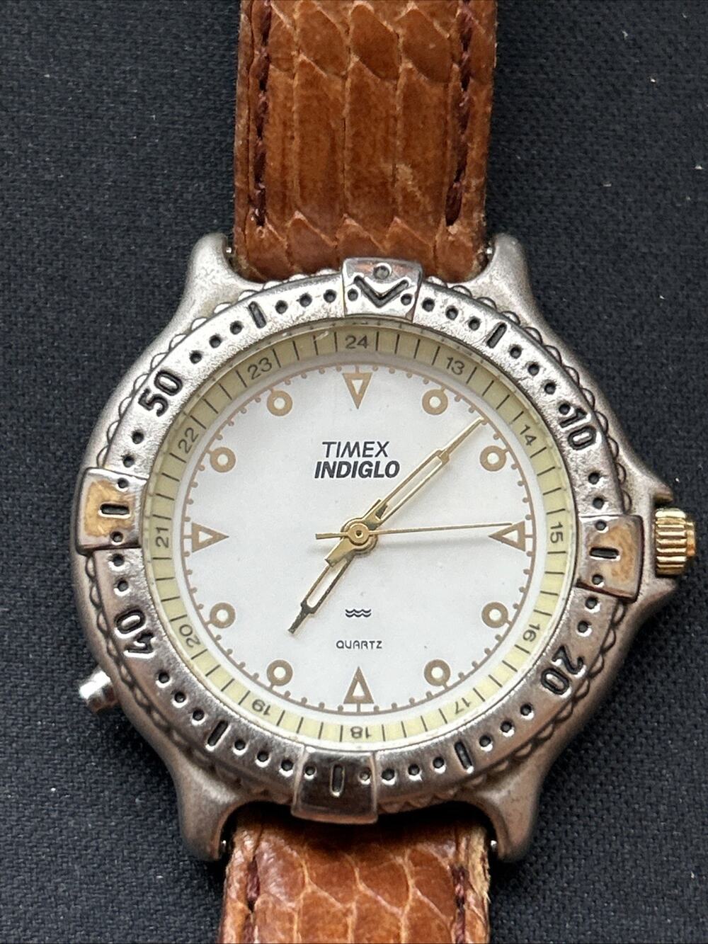 Timex Indiglo Silver Tone White Dial Women’s Quartz Watch